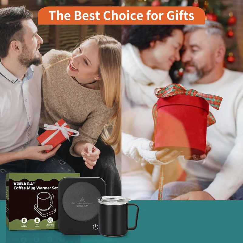 Vobaga Coffee Mug Warmer Set with Auto Shut Off, 15 oz Coffee Mug Gift Set & 3 Temperature Settings Home Office Desk Accessories - Image 3